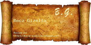 Becz Gizella névjegykártya